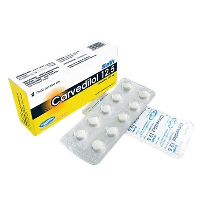 Carvedilol 12,25 mg Savi (Hộp 30 viên) – Giảm huyết áp & bảo vệ tim mạch